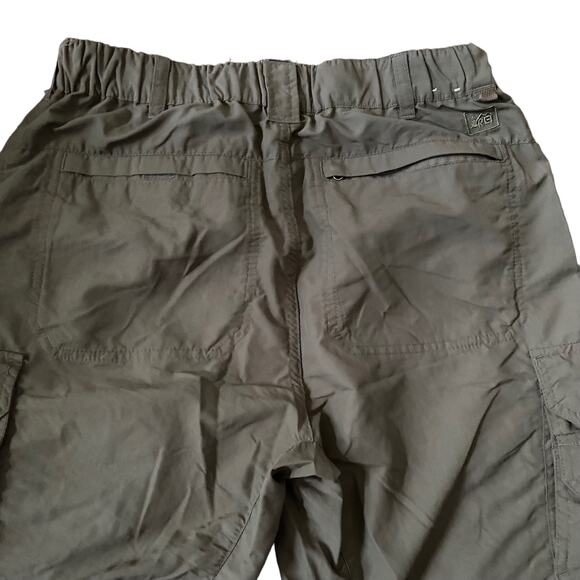 REI elastic waist lightweight hiking athleisure cargo shorts small army green - Picture 4 of 7